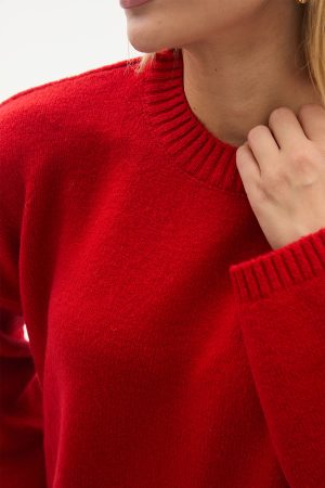 bisiklet yaka oversize basic triko kazak 144180.jpg