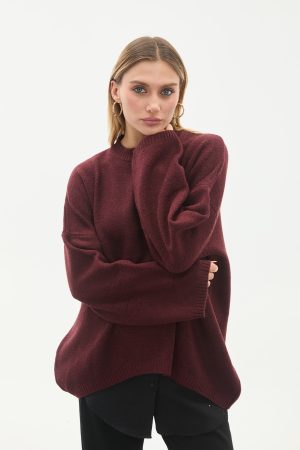 bisiklet yaka oversize basic triko kazak 144181.jpg