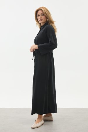 dugmeli bel ipli tam boy kap elbise 144147.jpg