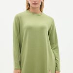 kristal bisiklet yaka armalı uzun tunik