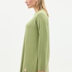 kristal bisiklet yaka armalı uzun tunik