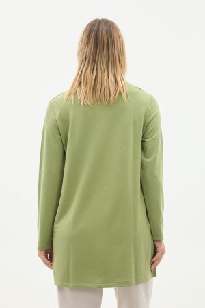 kristal bisiklet yaka armalı uzun tunik