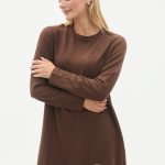 kristal bisiklet yaka armalı uzun tunik