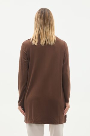 kristal bisiklet yaka armalı uzun tunik