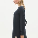 kristal bisiklet yaka armalı uzun tunik