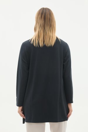 kristal bisiklet yaka armalı uzun tunik