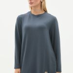 kristal bisiklet yaka armalı uzun tunik