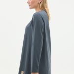 kristal bisiklet yaka armalı uzun tunik