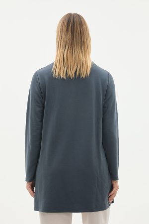 kristal bisiklet yaka armalı uzun tunik