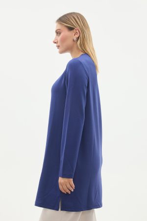 kristal bisiklet yaka armalı uzun tunik