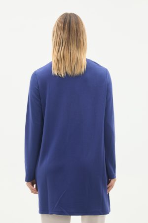 kristal bisiklet yaka armalı uzun tunik