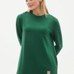 kristal bisiklet yaka armalı uzun tunik