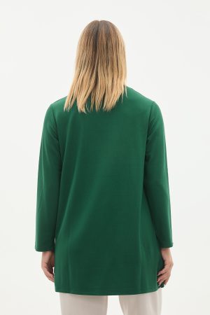 kristal bisiklet yaka armalı uzun tunik