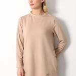 kristal bisiklet yaka armalı uzun tunik