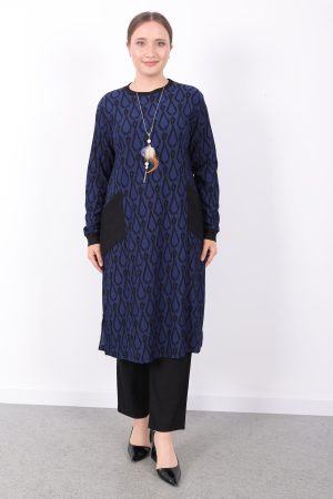 rahat mevsimlik gunluk burumcuk kumas desenli cepli kolyeli spor tunik 142586.jpg