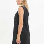 kadın uzun kolsuz rahat kesim Şık yelek siyah