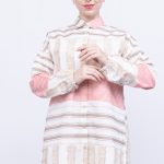 keten Çizgili yazlık kadın gömlek