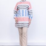 keten Çizgili yazlık kadın gömlek