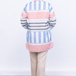 keten Çizgili yazlık kadın gömlek