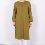 kristal gold fiyonk düğmeli tunik