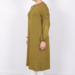 kristal gold fiyonk düğmeli tunik