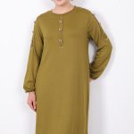 kristal gold fiyonk düğmeli tunik