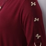 kristal gold fiyonk düğmeli tunik