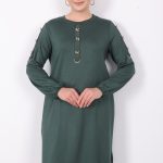 kristal gold fiyonk düğmeli tunik