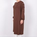 kristal gold fiyonk düğmeli tunik