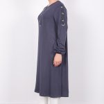 kristal gold fiyonk düğmeli tunik