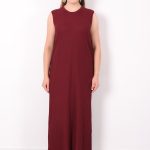 kuşaklı merserize triko elbise takım