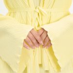 kuşaklı merserize triko elbise takım