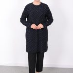 rahat kalıp günlük desenli karin bürümcük tunik