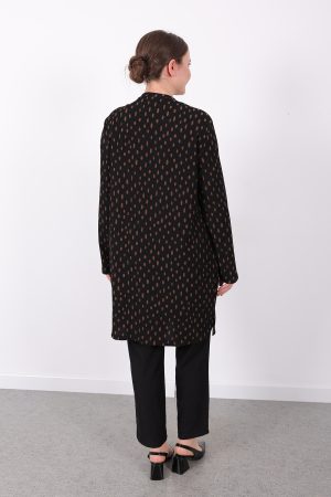 rahat kalıp günlük desenli karin bürümcük tunik