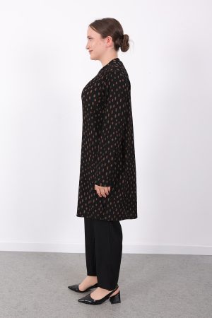 rahat kalıp günlük desenli karin bürümcük tunik