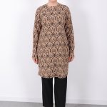 rahat kalıp günlük desenli karin bürümcük tunik