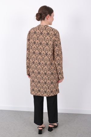 rahat kalıp günlük desenli karin bürümcük tunik