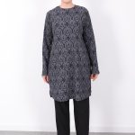 rahat kalıp günlük desenli karin bürümcük tunik