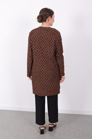 rahat kalıp günlük desenli karin bürümcük tunik