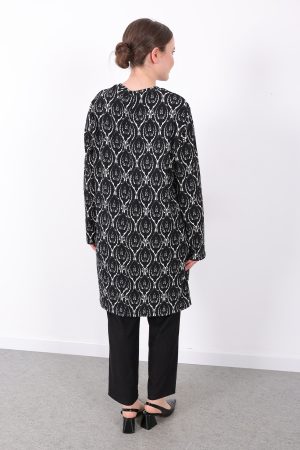 rahat kalıp günlük desenli karin bürümcük tunik