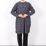 rahat kalıp günlük desenli karin bürümcük tunik