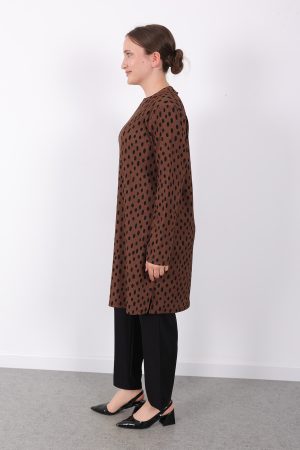 rahat kalıp günlük desenli karin bürümcük tunik