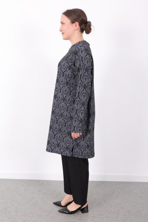 rahat kalıp günlük desenli karin bürümcük tunik