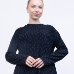 rahat kalıp günlük desenli karin bürümcük tunik