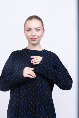 rahat kalıp günlük desenli karin bürümcük tunik