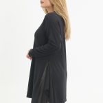 yanı Şifonlu kristal tunik