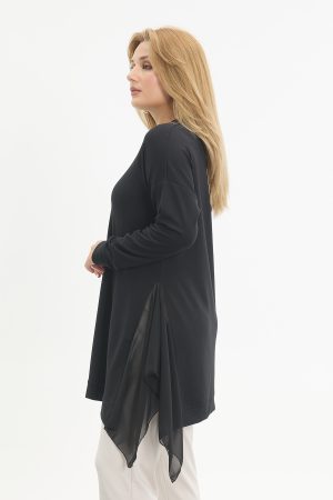 yanı Şifonlu kristal tunik