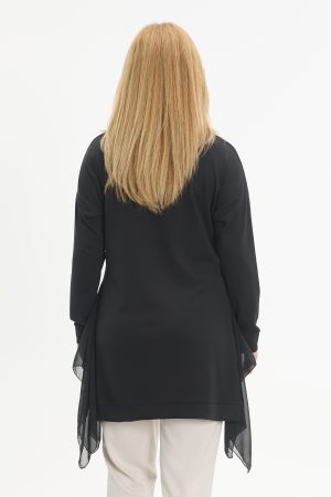 yanı Şifonlu kristal tunik