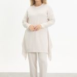 yanı Şifonlu kristal tunik