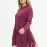 yanı Şifonlu kristal tunik